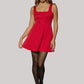 CRIMSON REVERIE MINI DRESS