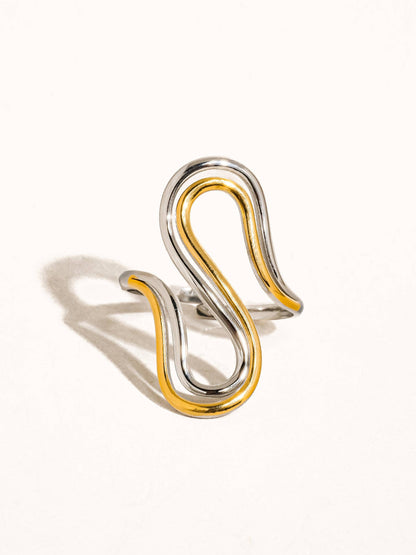 GURU 18K ABSTRACT RING
