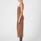 AZRA TWILL STRAPLESS MIDI DRESS
