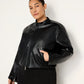 FAUX LEATHER MOTO JACKET