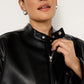 FAUX LEATHER MOTO JACKET