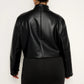 FAUX LEATHER MOTO JACKET