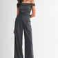 KITTY PIN STRIPED OFF SHOULDER SET