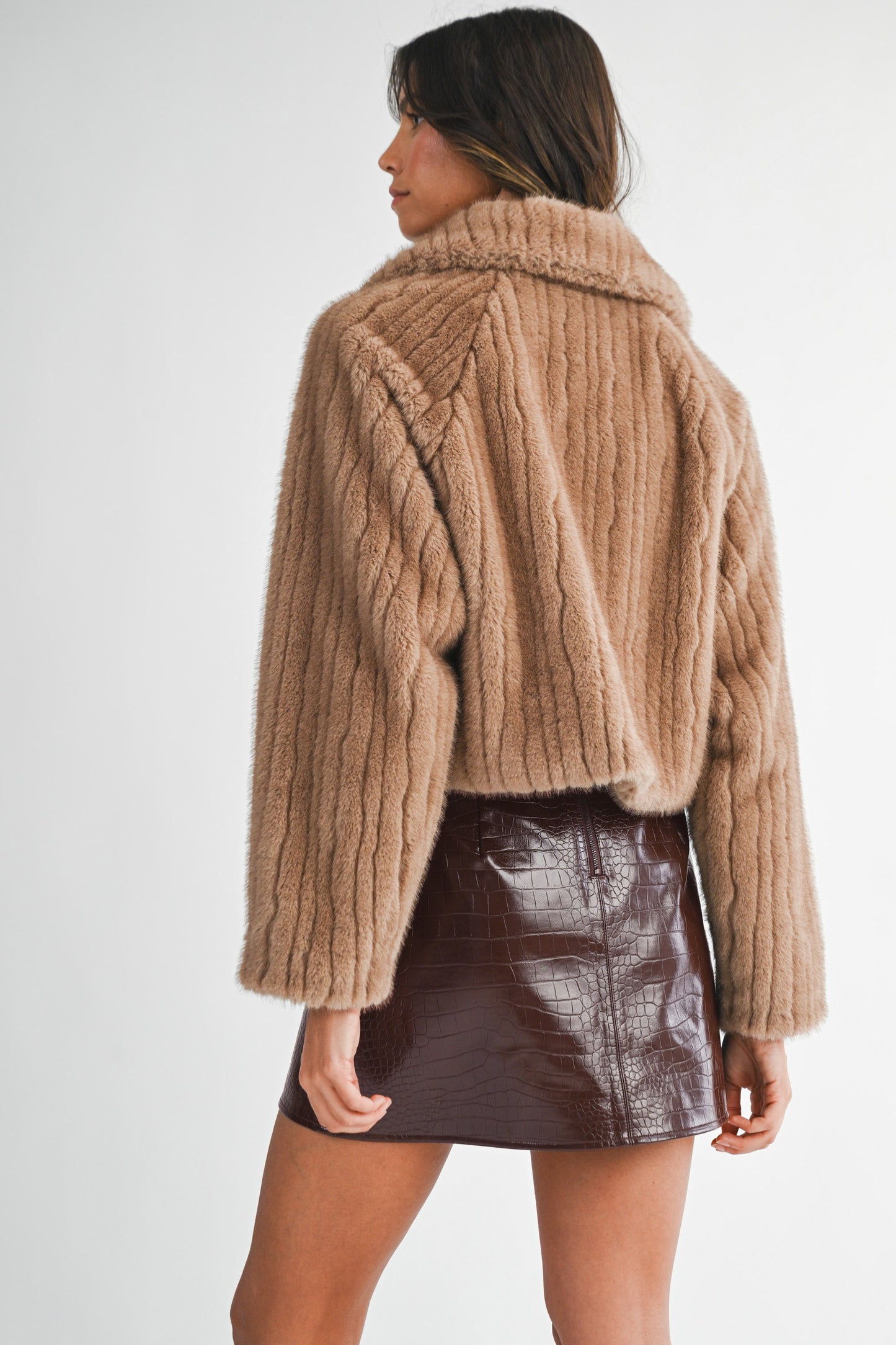 OLESEA FAUX LEATHER MINI SKIRT