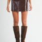 OLESEA FAUX LEATHER MINI SKIRT