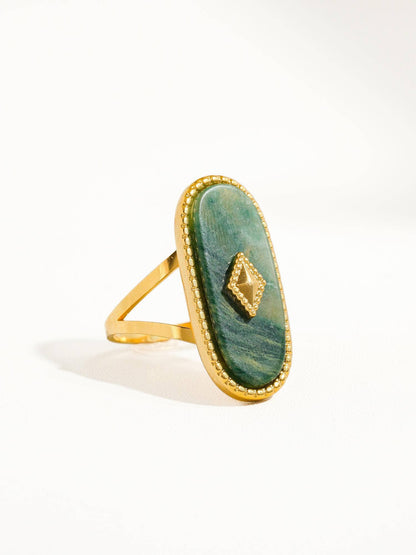 DAKOTA ADJUSTABLE NATURAL STONE RING
