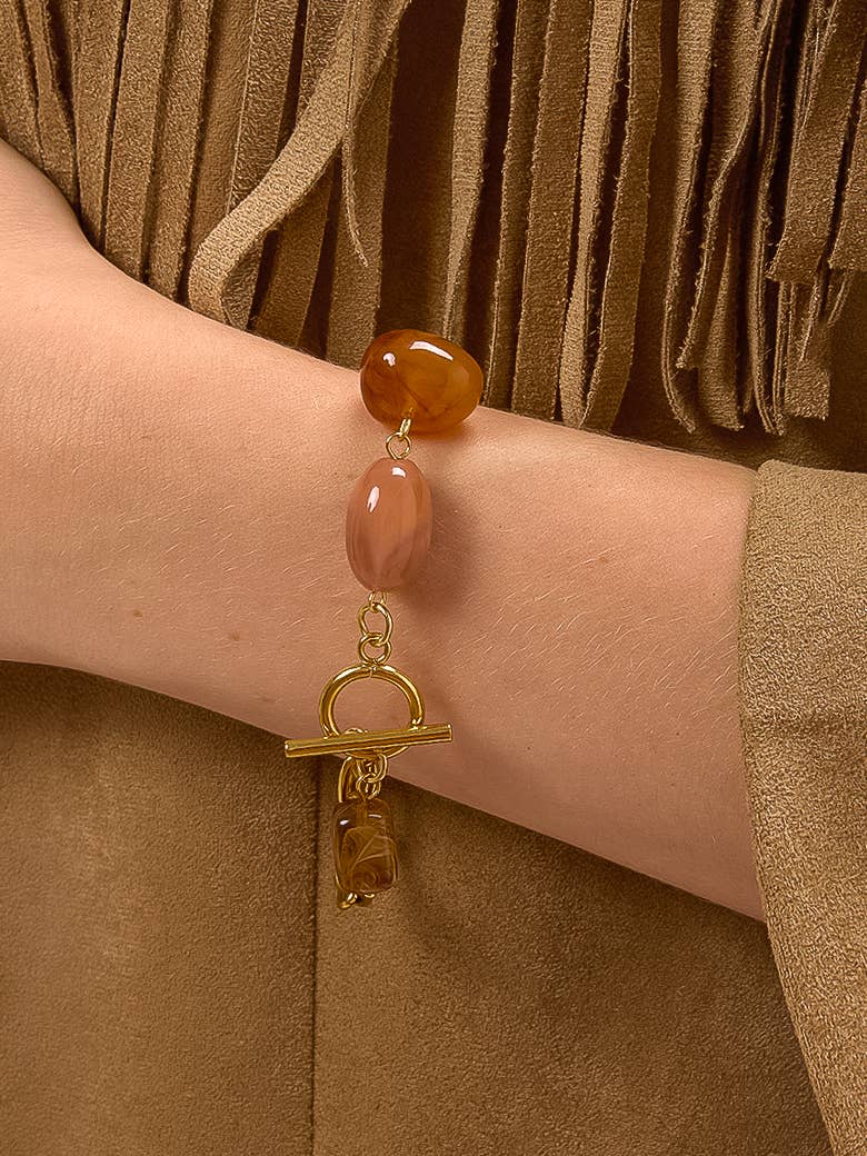 KENLIE AGATE CHARM BRACELET