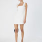 BIRDIE LINEN SQUARE NECK MINI DRESS