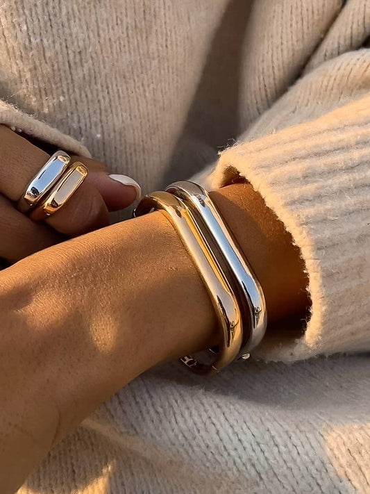 REN 18K GOLD STAINLESS BANGLE