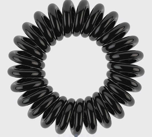 Spiral Hair Ties 8 Pack - Black
