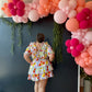 MOSAIC RUFFLE MINI DRESS