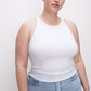 GOOD AMERICAN MICRO RIB CREWNECK TANK