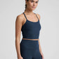 SPACEDYE SLIM RACERBACK CROPPED TANK
