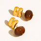 ANNINA DROP AGATE GOLD EARRINGS