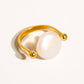 DORA 18K GOLD PEARL RING