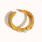 LERI 18K GOLD LAYERED STONE RING