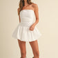 TUBE BUBBLE HEM MINI DRESS