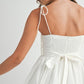 BUBBLE HEM STRAP SHOULDER MINI DRESS