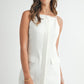 SHOULDER STRAP SUITING MINI DRESS